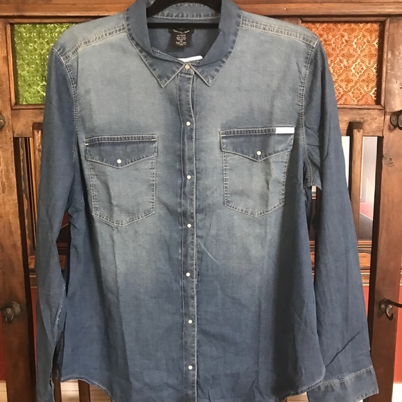 calvin klein jean shirt womens